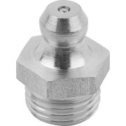 Kipp Conical Grease Nipple Straight, D=M06X1, Form:A, Stainless Steel, Hexagon K1132.2106100